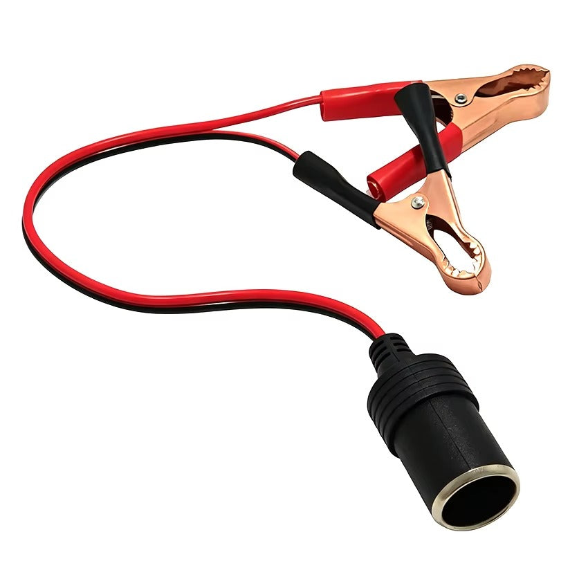12V Car Battery Clip to Cigarette Lighter Socket High Power Pure Copper Adapter For Automotive Use 30cm 50A Clamp